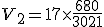 V_2=17 \times \frac{680}{3021}